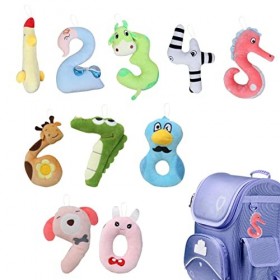 astound Peluche alphabétique | 0 à 9 Pendentif en Peluche Digital Knowledge - Saint Valentin Anniversaire Noël Fête des Enfan