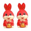 ERINGOGO 2023 Année du Lapin Poupée en Peluche Lapin en Peluche Bébé Poupée Jouet pour Enfants Décor Chinois Figurine en Pelu