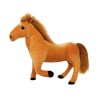 Jouets en peluche de cheval, jouet de cheval en peluche douce, animaux en peluche avec yeux 3D, cheval en peluche debout pour