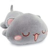 shownicer Oreiller en Peluche Chat, Animaux en Peluche, Kawaii Chaton Peluche Géante, Jouet Doux Animal Poupée, Coussin Câlin