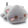 shownicer Oreiller en Peluche Chat, Animaux en Peluche, Kawaii Chaton Peluche Géante, Jouet Doux Animal Poupée, Coussin Câlin