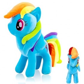 Ubephant Peluche Reinbow Dash, Plush Dessin Animé Bleu 20cm, Peluche Kawaii, Dessin Animé Poupée, Jouet en Peluche, Plush Toy