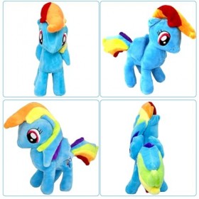 Ubephant Peluche Reinbow Dash, Plush Dessin Animé Bleu 20cm, Peluche Kawaii, Dessin Animé Poupée, Jouet en Peluche, Plush Toy