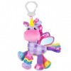 Playgro Peluche dActivités Stella la Licorne, Jouet pour Poussette, Dès la naissance, Rose/Violet, 40183