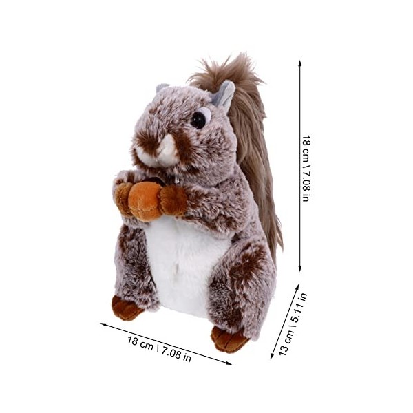 NUOBESTY en Peluche Écureuil Animal en Peluche Peluche Écureuil Jouets Doux en Peluche Écureuil Poupée Brun Animaux Jouets po