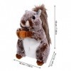 NUOBESTY en Peluche Écureuil Animal en Peluche Peluche Écureuil Jouets Doux en Peluche Écureuil Poupée Brun Animaux Jouets po