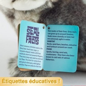 Peluche Living Nature - Taupe assise 14 cm 