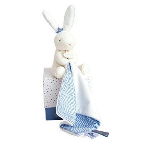 Doudou et Compagnie - Peluche Lapin Avec Doudou - 10 cm - Bleu et Blanc - Lapin Matelot - DC3514