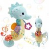 Luckits Jouet sensoriel pour bébe, Multifonctionnel Bébé Pram Jouets Poussette Coloré Bébé avec Musique Peluche Jouet Hippoca