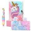 Cooyou Journal Intime Fille avec Cadenas, Carnet Secret pour Fille en Peluche Comprenant une Cahier A5 et une Licorne Trousse