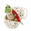 NICI- Peluche de bébé Dino garçon dans Un œuf 13cm Green, 48804, Beige