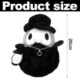 LKNBIF Jouet en Peluche Corbeau De La Peste, 20 CM Effrayant Lumineux Corbeau Peluche, Mignon Doux Moelleux Médecin De La Pes