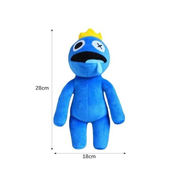 LUNAMY-Rainbow Friends Petit Homme Bleu Peluche PoupéE en Peluche Bleue Halloween Amis Bleus Animal en Peluche pour Fans et A