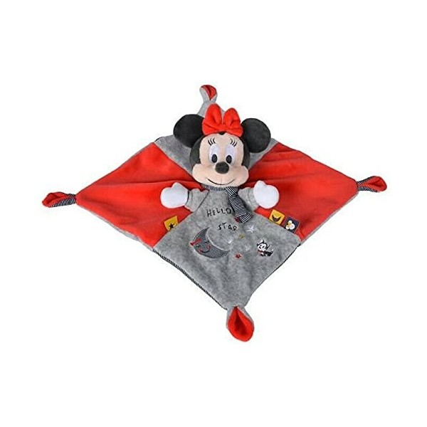 Doudou Nuage Rouge et Gris Minnie - Peluche Enfant - pour Disney - Cadeau Naissance - nouveauté