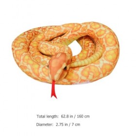 Totority Jouet De Serpent en Peluche Énormes Animaux en Peluche Serpent en Caoutchouc Chiens en Peluche pour Les Enfants Joue