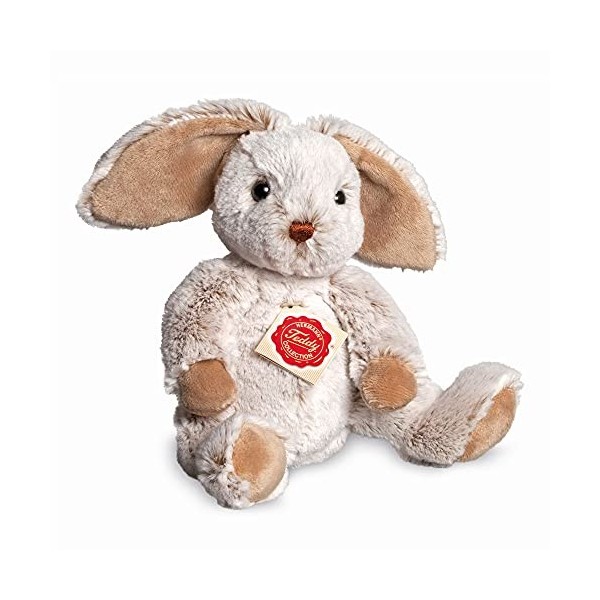 Teddy Hermann- Peluche-Lapin Qui Se Balance, 938538, Gris, 25 cm