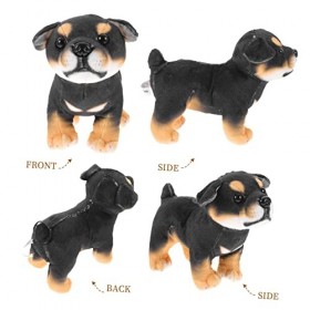Veemoon Poupée Chien Rottweiler Animal en Peluche Bernedoodle Peluche pour Chien à Câliner Animal en Peluche Chiot Jouet Anim