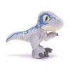 Posh Paws- Dinosaur Jurassic World Peluche en Forme de Dinosaure vélociraptor Clair 25 cm, 49003, Bleu, Gris