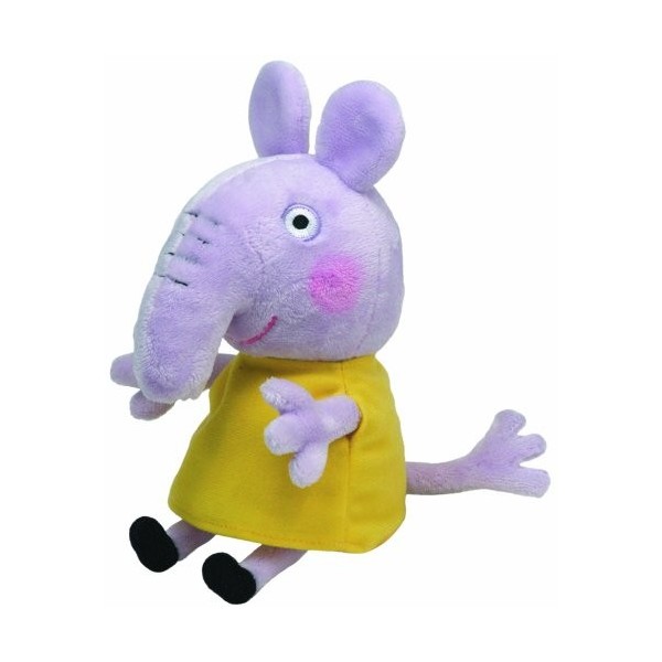 TY 46173 – Peppa Baby – Beanie Babies Emily éléphant – Peluche, 15 cm