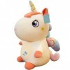 EXQULEG Licorne en peluche, coussin en peluche licorne, cadeau pour les enfants filles blanc, 30 cm 