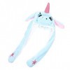 ifundom Licorne Chapeau Lapin Éclairage Oreille en Mouvement Saut Chapeau Lapin en Peluche Chapeau pour Femmes Filles Cosplay