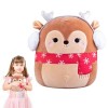 Onlynery Jouets en Peluche de cerf | Oreiller d’élan en Peluche - Renne en Peluche de noël Doux et Portable, pour Chambre à C