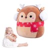 Onlynery Jouets en Peluche de cerf | Oreiller d’élan en Peluche - Renne en Peluche de noël Doux et Portable, pour Chambre à C