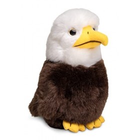 Uni-Toys - Bébé Aigle à tête Blanche - 18 cm Hauteur - Oiseau en Peluche, Aigle - Peluche, Doudou