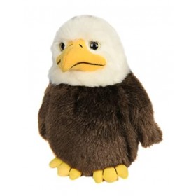 Uni-Toys - Bébé Aigle à tête Blanche - 18 cm Hauteur - Oiseau en Peluche, Aigle - Peluche, Doudou