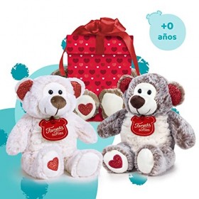 Famosa softies- Ours Peluche Happy Valentines 32 cm GO Green 76/19736 FAMOSA Plush, 760019736, Multicolore