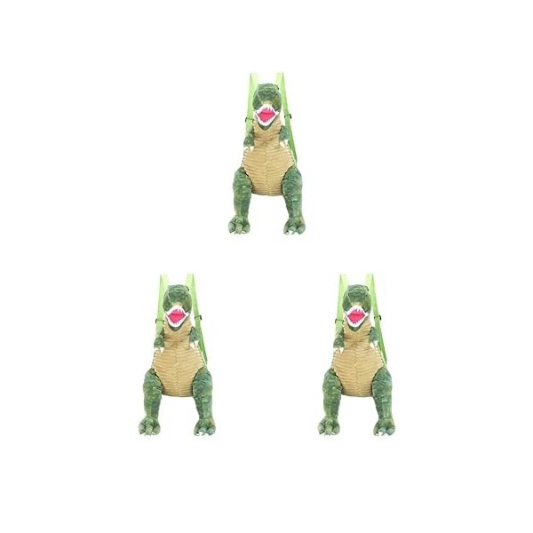 Paowsietiviity Joli sac à dos pour enfant en peluche dinosaure vert, Vert, 20x14x40cm