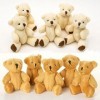 Lot de 8 petits ours en peluche assortis – 3 blancs et 5 marron