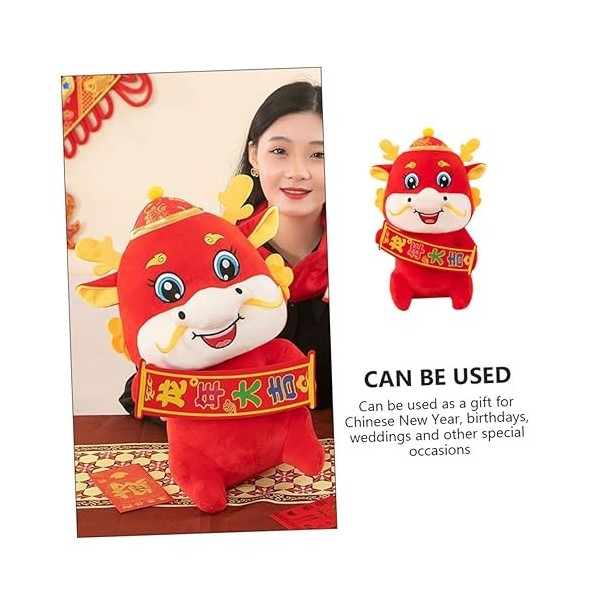 ABOOFAN Jouets Animaux en Peluche Poupée De Dragon en Peluche Joli Jouet De Dragon Jouet De Mascotte De Dragon Jouet en Peluc