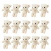 ABOOFAN 18 Pièces Mini Ours en Peluche Jouets Poupées Ours Miniatures Petit Animal en Peluche Ours Ours Doux Porte-Clés Pende