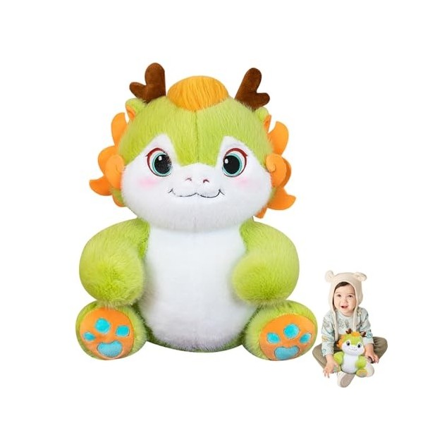 Neamou Jouet en Peluche Dragon Chinois, poupée en Peluche Dragon Chinois, Poupée du Zodiaque en Peluche Dragon 2024, Peluches