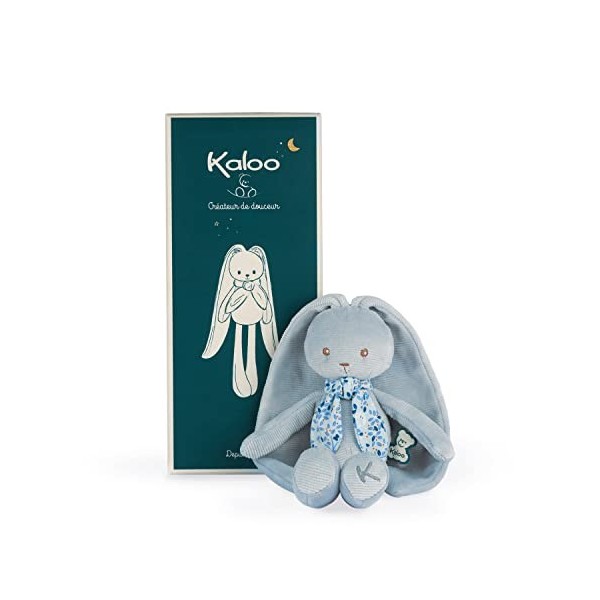 Kaloo - Lapinoo - Pantin Lapin - Peluche Bébé Bi-Matières Jersey et Tricot - 25 cm - Couleur Crème - Matières très Douces - B