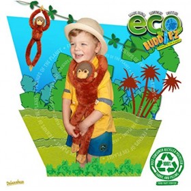 EcoBuddiez Tree Huggers - Orang Outan de Deluxebase. Peluche bébé à Suspendre de 72 cm fabriquée en Bouteilles Plastique recy