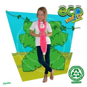 EcoBuddiez Tree Huggers - Singe-Écureuil Rose de Deluxebase. Peluche bébé à Suspendre de 72 cm fabriquée en Bouteilles Plasti