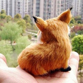 T.Y.G.F Peluche Simulation Renard Jouet Petite Simulation Renard Peluche Mignon Mini Peluche Petit Renard Figurine Bureau Voi