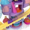 Polly Pocket Pollyville coffret Parc d’Attractions Arc-En-Ciel, Mini-figurines Polly, Shani et 2 Licornes, 25 Accessoires inc