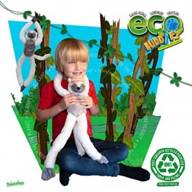 EcoBuddiez Tree Huggers - Sifaka de Deluxebase. Peluche bébé à Suspendre de 72 cm fabriquée en Bouteilles Plastique recyclées