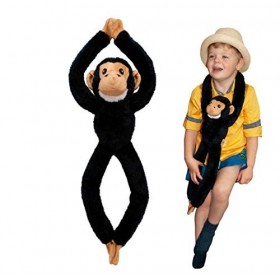 EcoBuddiez Tree Huggers - Chimpanzé de Deluxebase. Peluche bébé à Suspendre de 72 cm fabriquée en Bouteilles Plastique recycl
