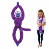 EcoBuddiez Tree Huggers - Singe-Écureuil Violet de Deluxebase. Peluche bébé à Suspendre de 72 cm fabriquée en Bouteilles Plas