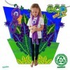 EcoBuddiez Tree Huggers - Singe-Écureuil Violet de Deluxebase. Peluche bébé à Suspendre de 72 cm fabriquée en Bouteilles Plas