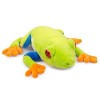 Peluche de Grenouille Simulation 16cm, Animaux en Peluche Réaliste de Grenouille Verte, Jouets Reptiliens en Peluche, Poupées