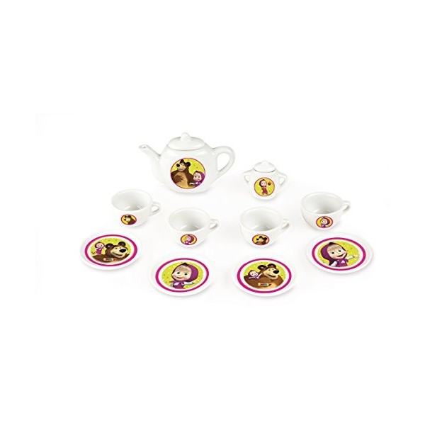 Smoby - 310514 - Masha et Michka - Jeu dImitation - Dinette Porcelaine - 10 Pièces