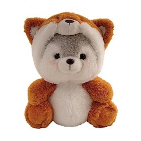 Peluche Husky en Peluche, Couchage apaisant Husky, transformé Mignon et créatif, Animal Compagnie Doux, Chien Husky, Oreiller