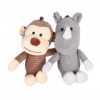 Toyvian 2 Pièces Porte-clés Poupée En Peluche Animal Jouets Danimaux En Peluche Jouets De Poupée Breloque De Sac à Main Anim