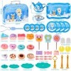 AOUVT 50 PCS Service à Thé pour Enfants, Service à Thé Jouets, Jouet de Cuisine Faisant Semblant, Accessoires de Thé pour Enf