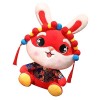 PRETYZOOM Année De Lapin Poupée en Peluche Poupée du Nouvel an Chinois Oreiller Câlin De Lapin Poupées De Lapin du Zodiaque L